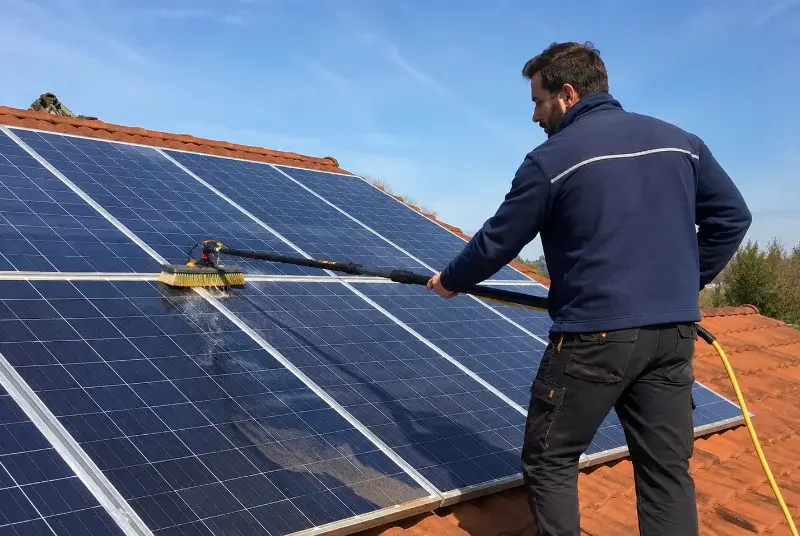 Nettoyage et entretien de panneaux solaires à Neuvic